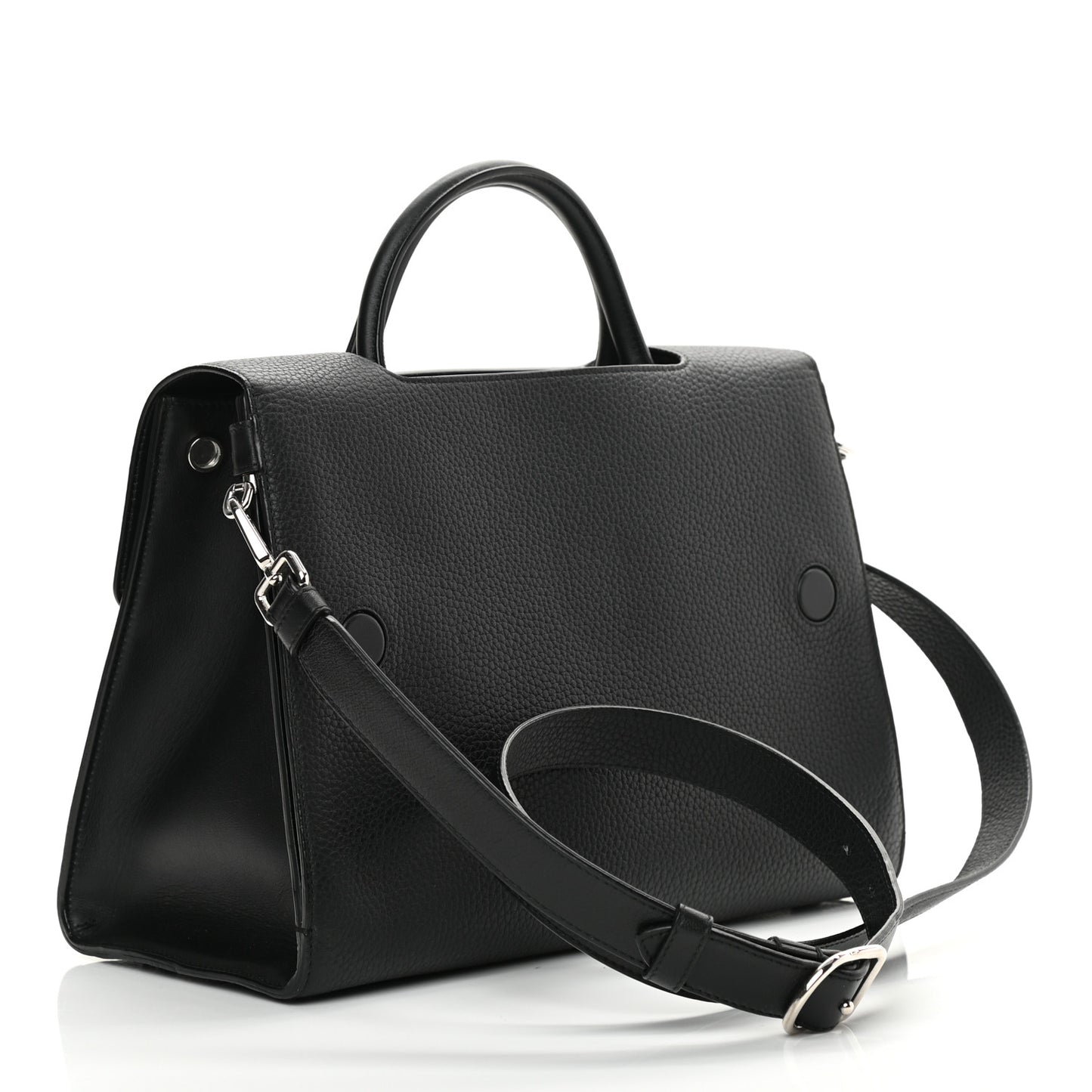 Grained Calfskin Medium Diorever Flap Black