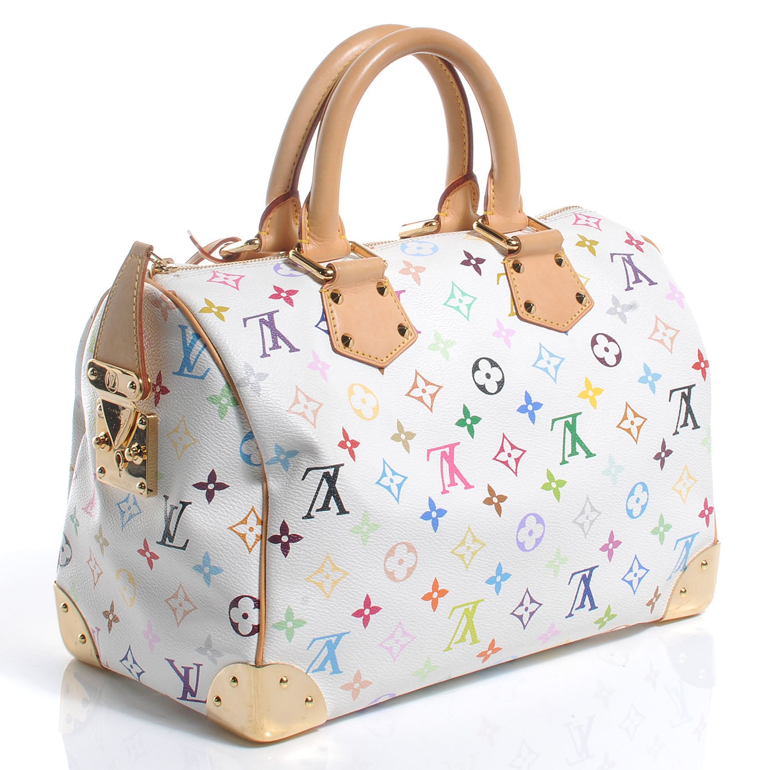 Louis Vuitton Monogram Multicolor Speedy 30 White 3 of 7