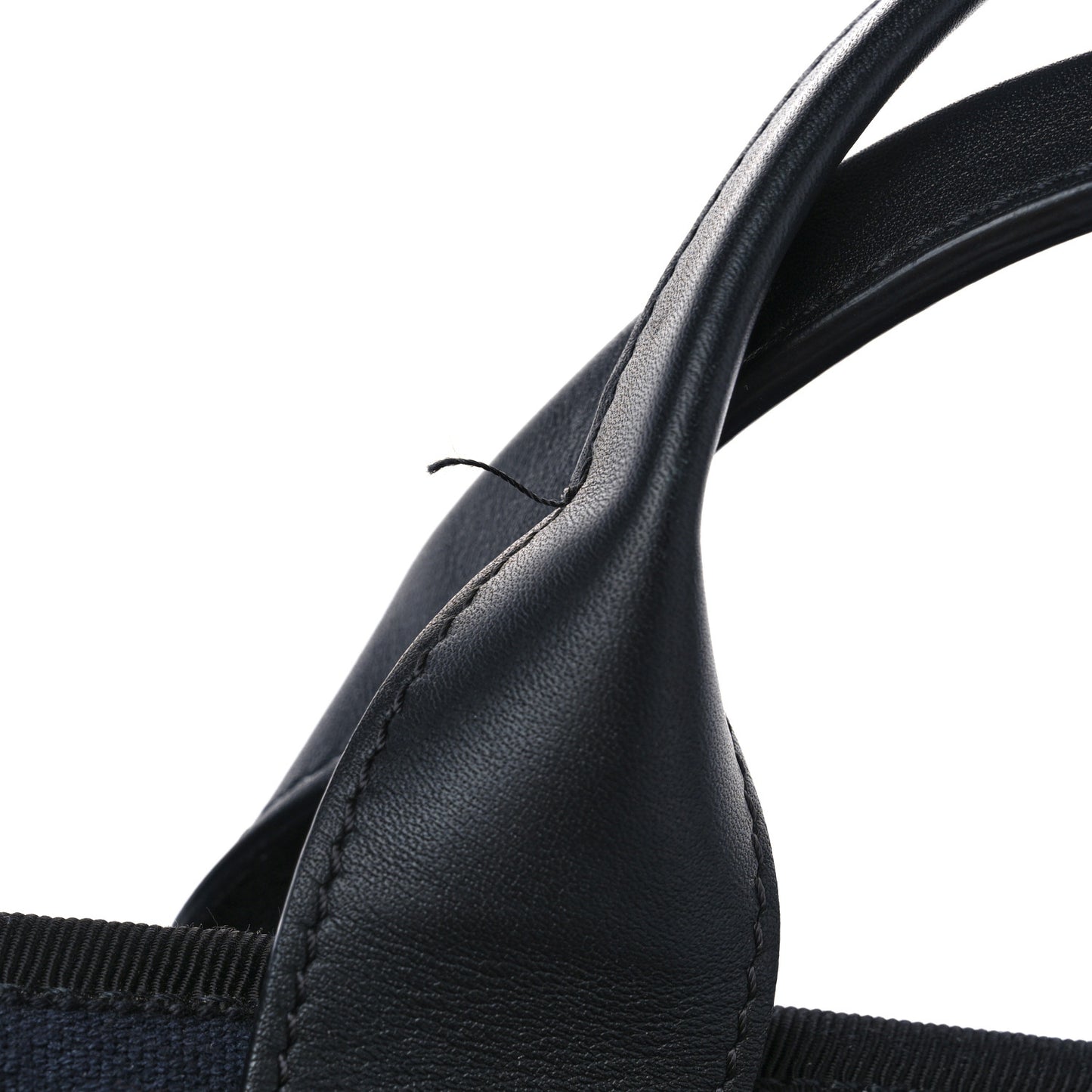 Mixed Fibers Calfskin Medium Deauville Tote Navy Blue