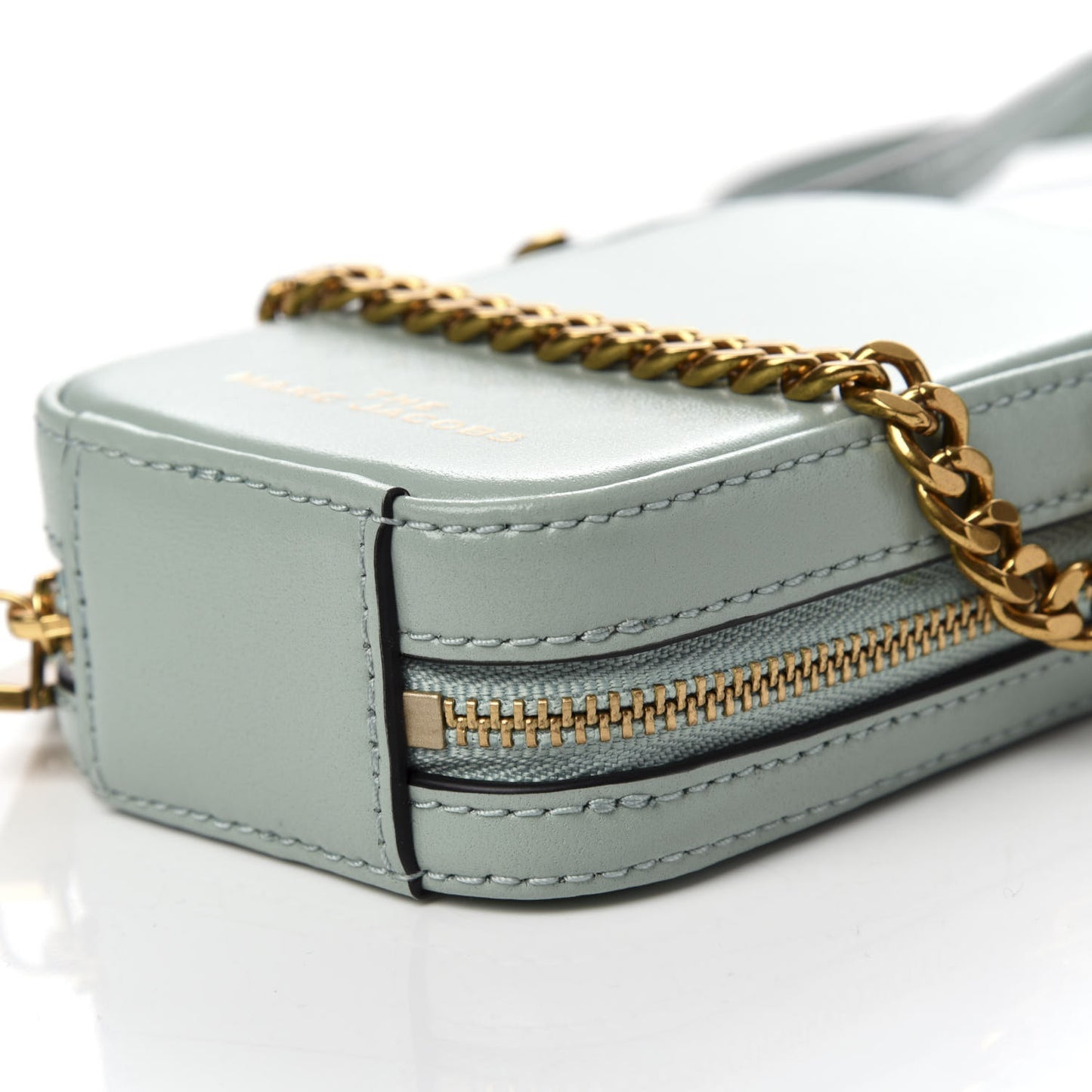 Smooth Calfskin The Mini Vanity Crossbody Bag Marine Green