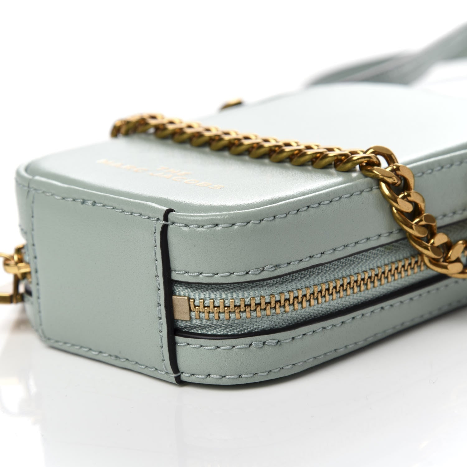 Marc Jacobs Smooth Calfskin The Mini Vanity Crossbody Bag Marine Green 8 of 9