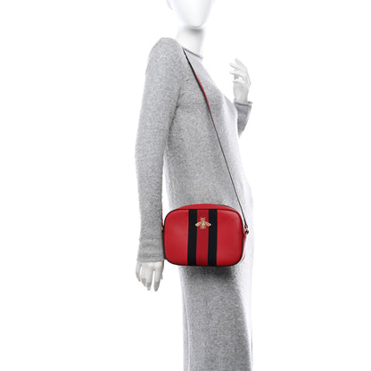 Gucci Calfskin Web Small Webby Bee Shoulder Bag Red 2 of 11