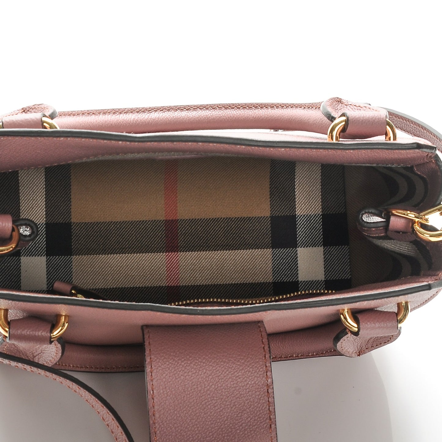 Soft Grain Calfskin Small Buckle Tote Dusty Pink