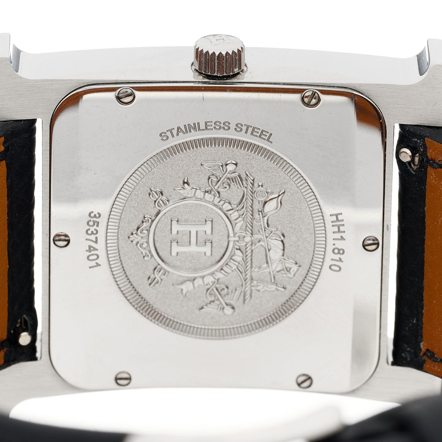 Stainless Steel Epsom 30.5mm Heure H Hour Quartz Watch Noir