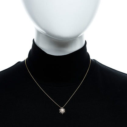 David Yurman 18K Yellow Gold Diamond Starburst Pave Pendant Necklace 2 of 7