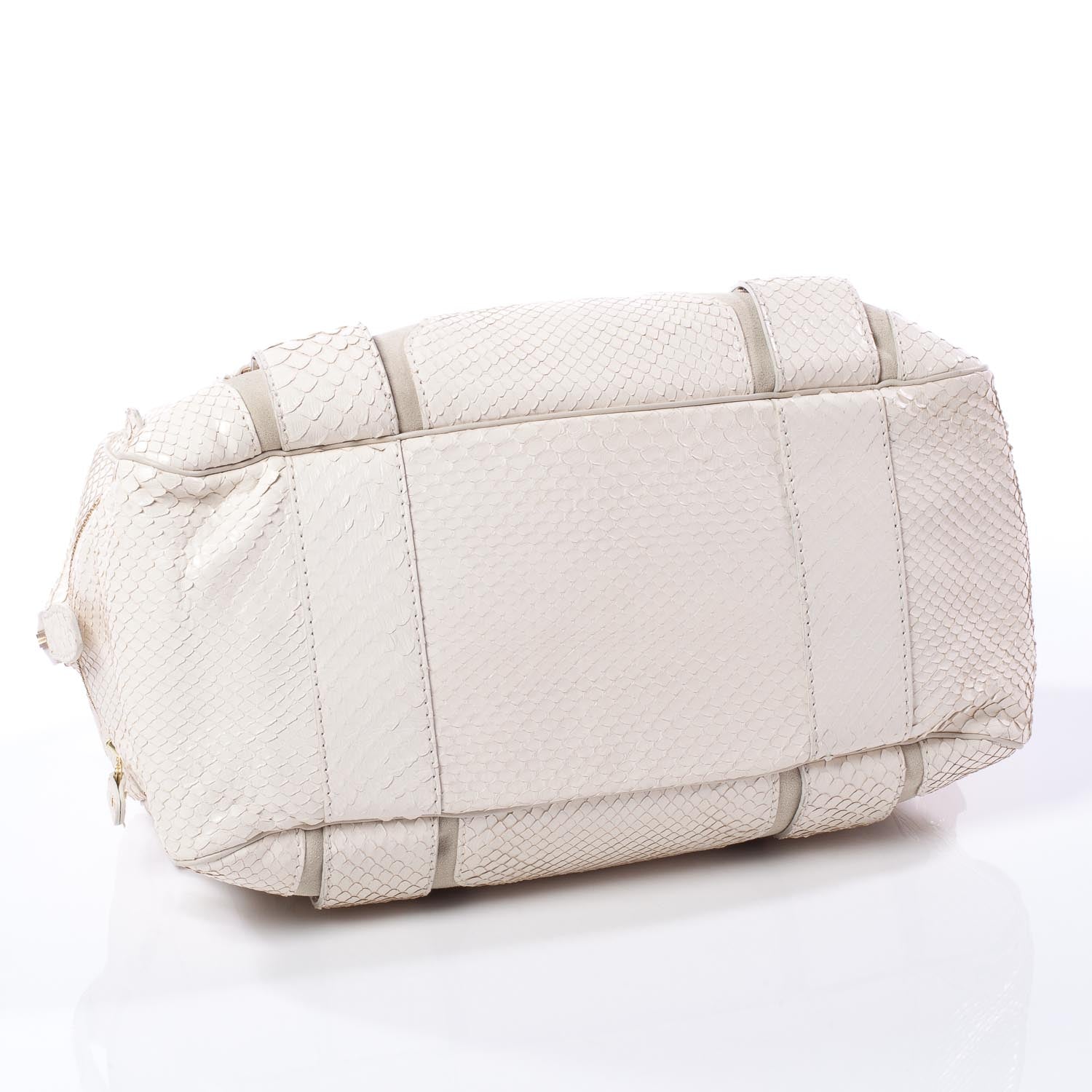 Jimmy Choo Python Suede Mahdi White 6 of 9