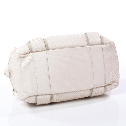 Jimmy Choo Python Suede Mahdi White 6 of 9