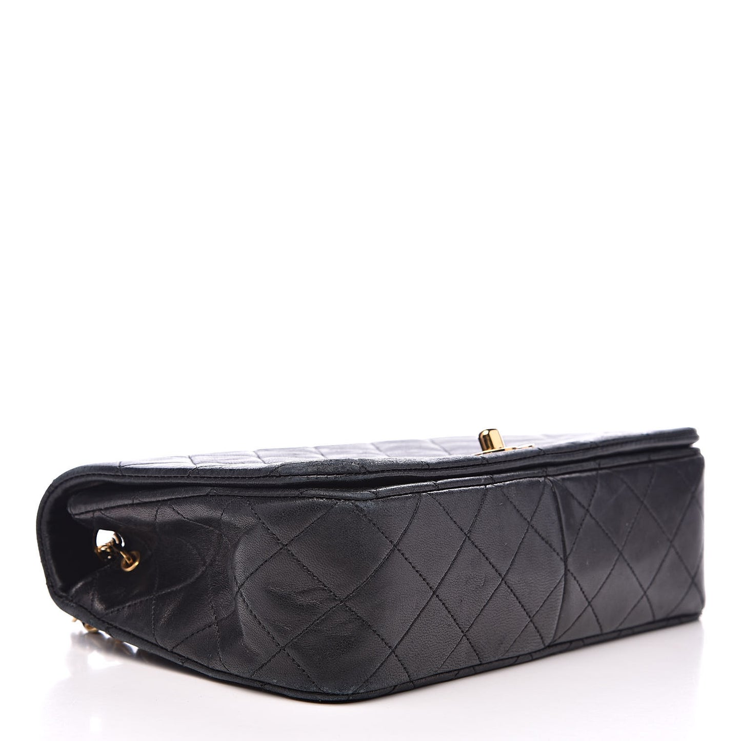 Lambskin Quilted Small Single Flap Bag Black