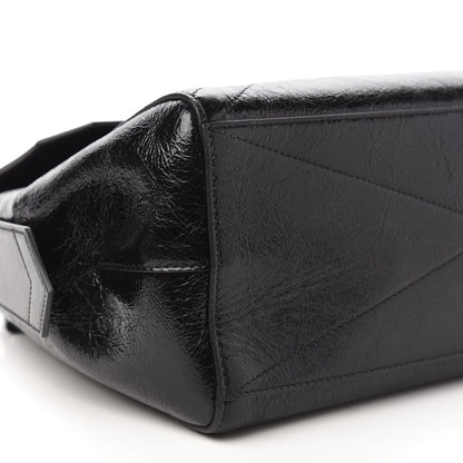Givenchy Creased Patent Calfskin Medium ID Flap Black 6 of 9