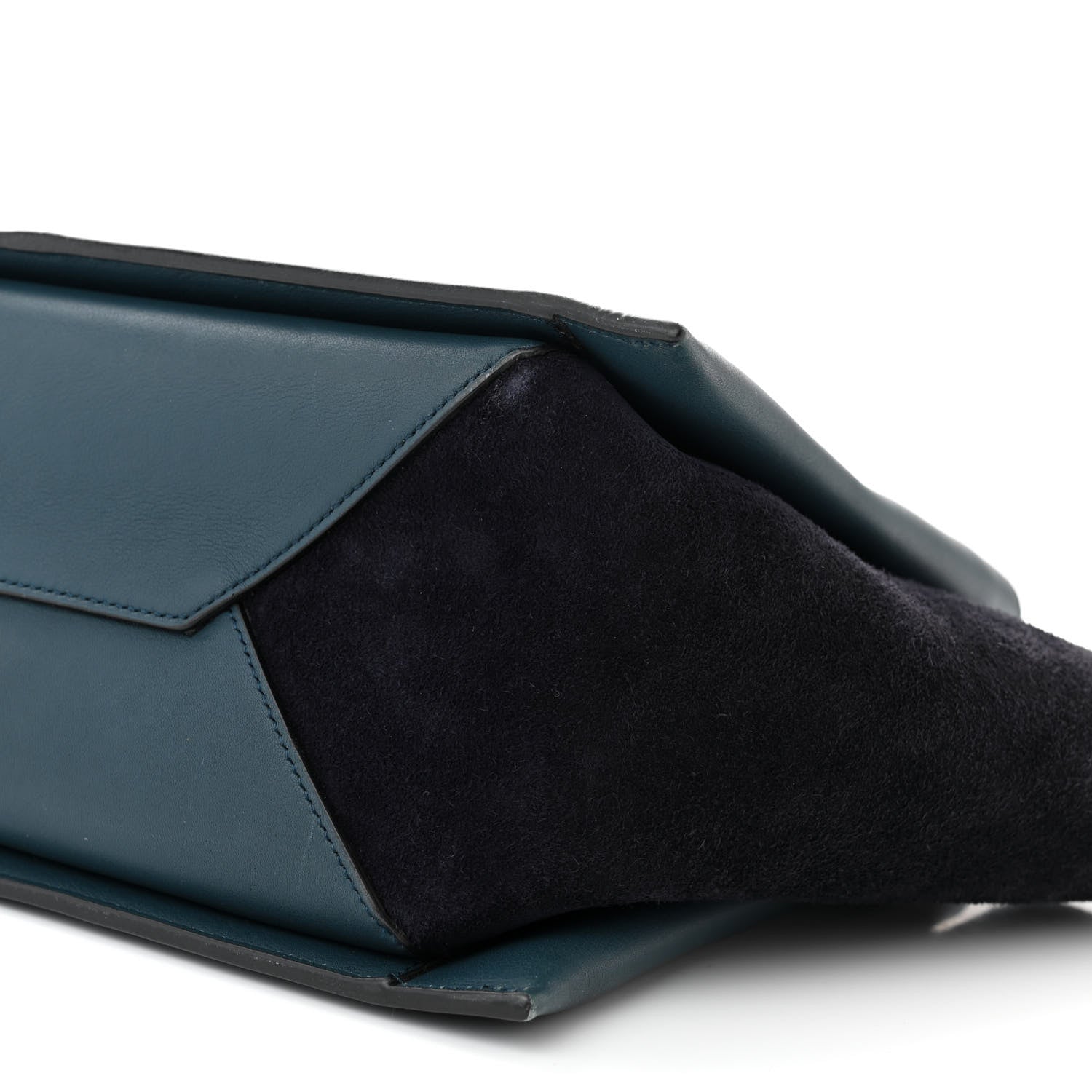 Celine Calfskin Small Tri-Fold Shoulder Bag Steel Blue 11 of 14