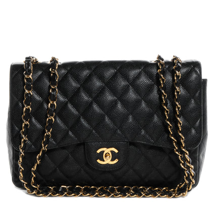 Chanel Caviar Jumbo Single Flap Black 1 of 8