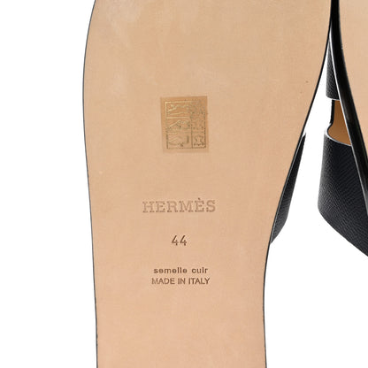 Hermes Epsom Mens Izmir Sandals 44 Marine 7 of 10