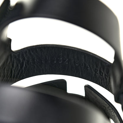 Hermes Calfskin Womens Takara Sandals 38.5 Black 8 of 8