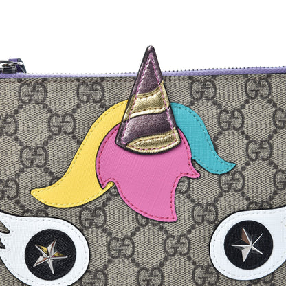Gucci GG Supreme Monogram Kid's Unicorn Zip Pouch Multicolor 8 of 9