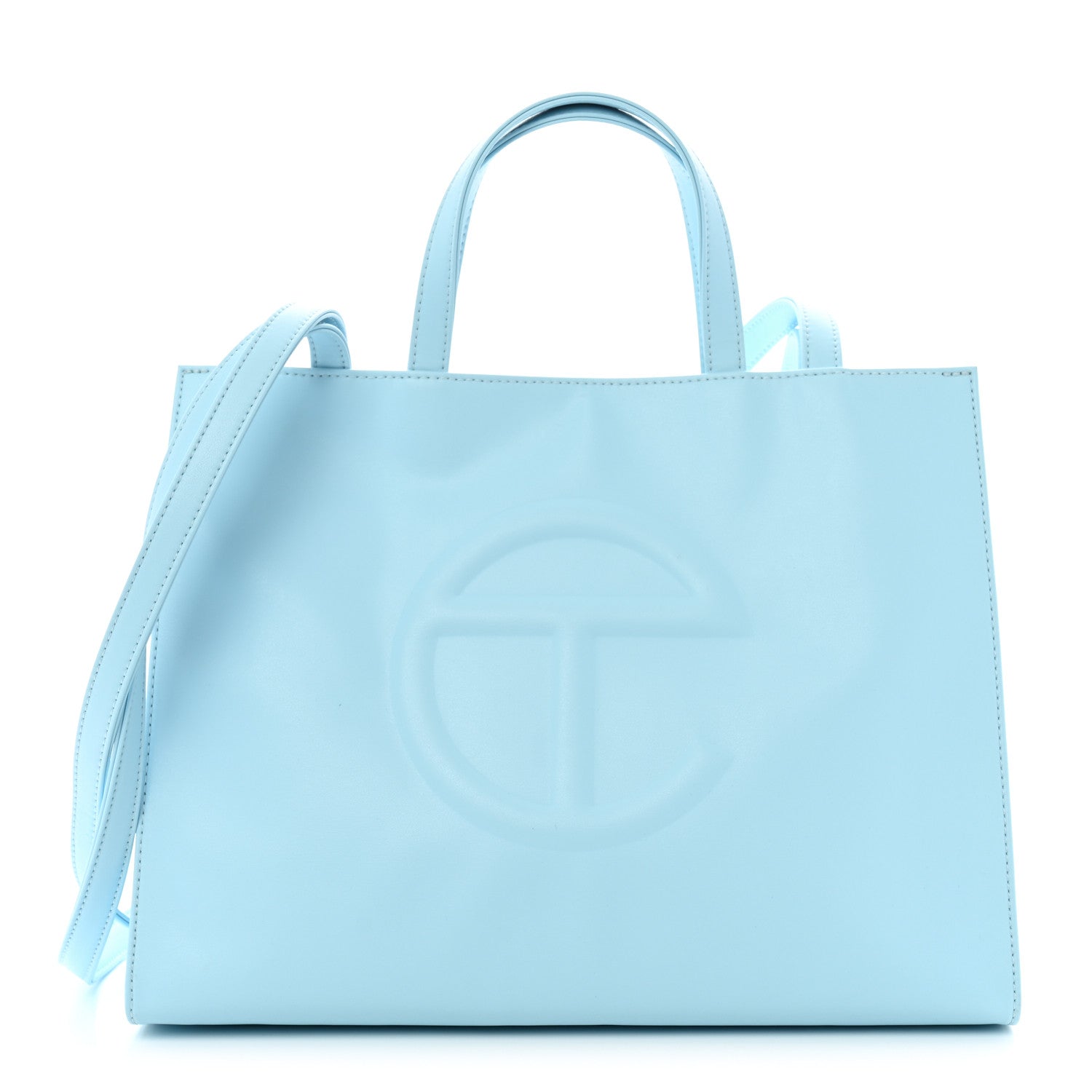 Telfar Vegan Leather Medium Shopping Bag Pool Blue 1 of 14