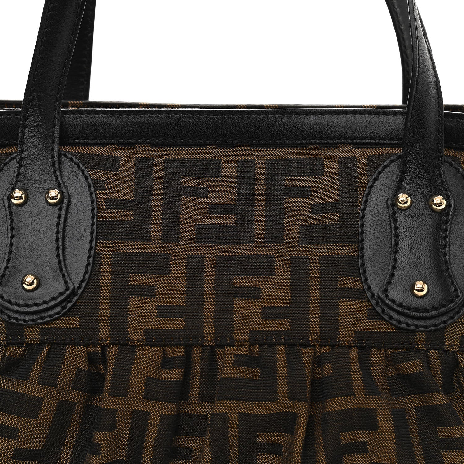 Fendi Zucca Small Chef Shopping Tote Tobacco 8 of 10