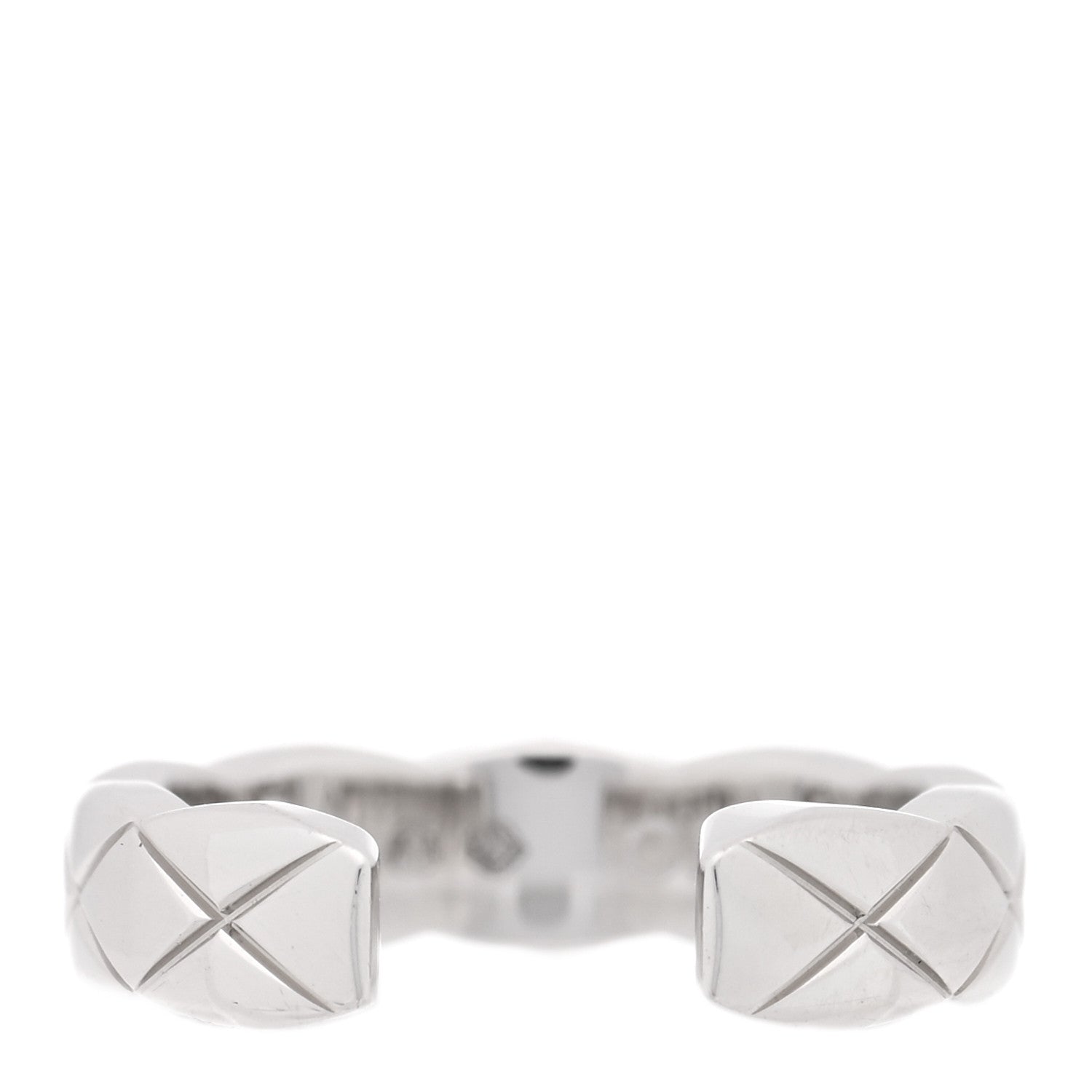 Chanel 18K White Gold Diamond Coco Crush Single Ear Cuff Earring 3 of 5