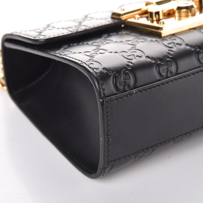 Gucci Guccissima Small Padlock Shoulder Bag Black 9 of 15