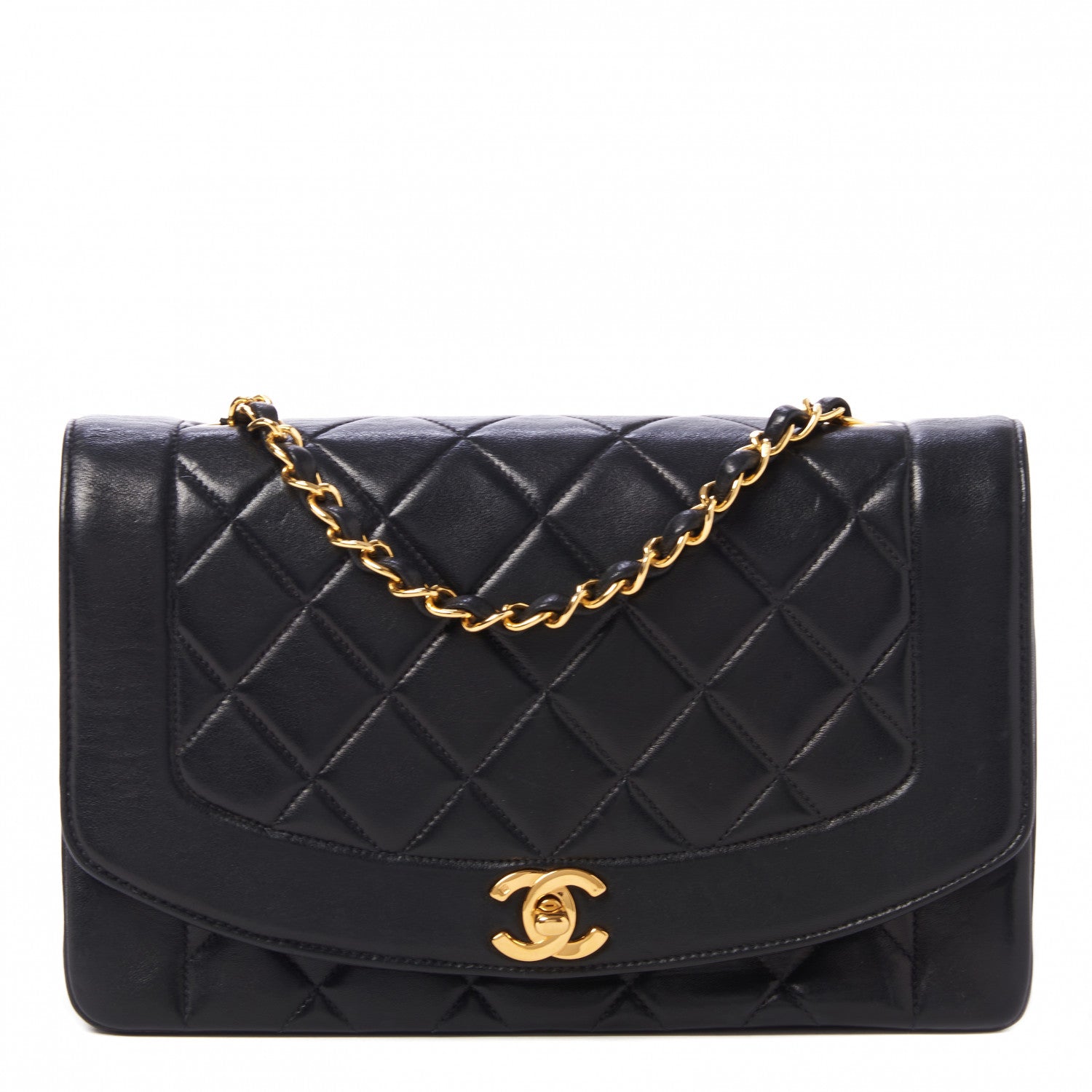 Chanel Lambskin Quilted Medium Single Flap Black 1 of 11
