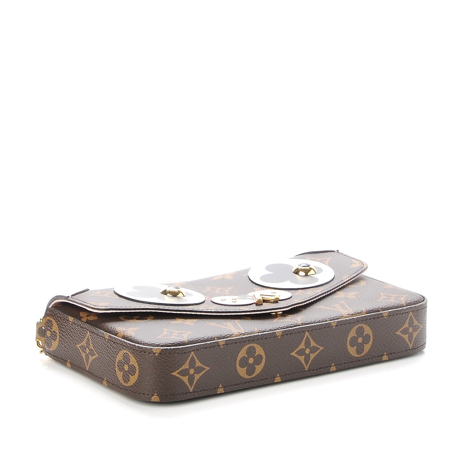 Louis Vuitton Monogram Valentine Dog Pochette Felicie Chain Wallet 4 of 8