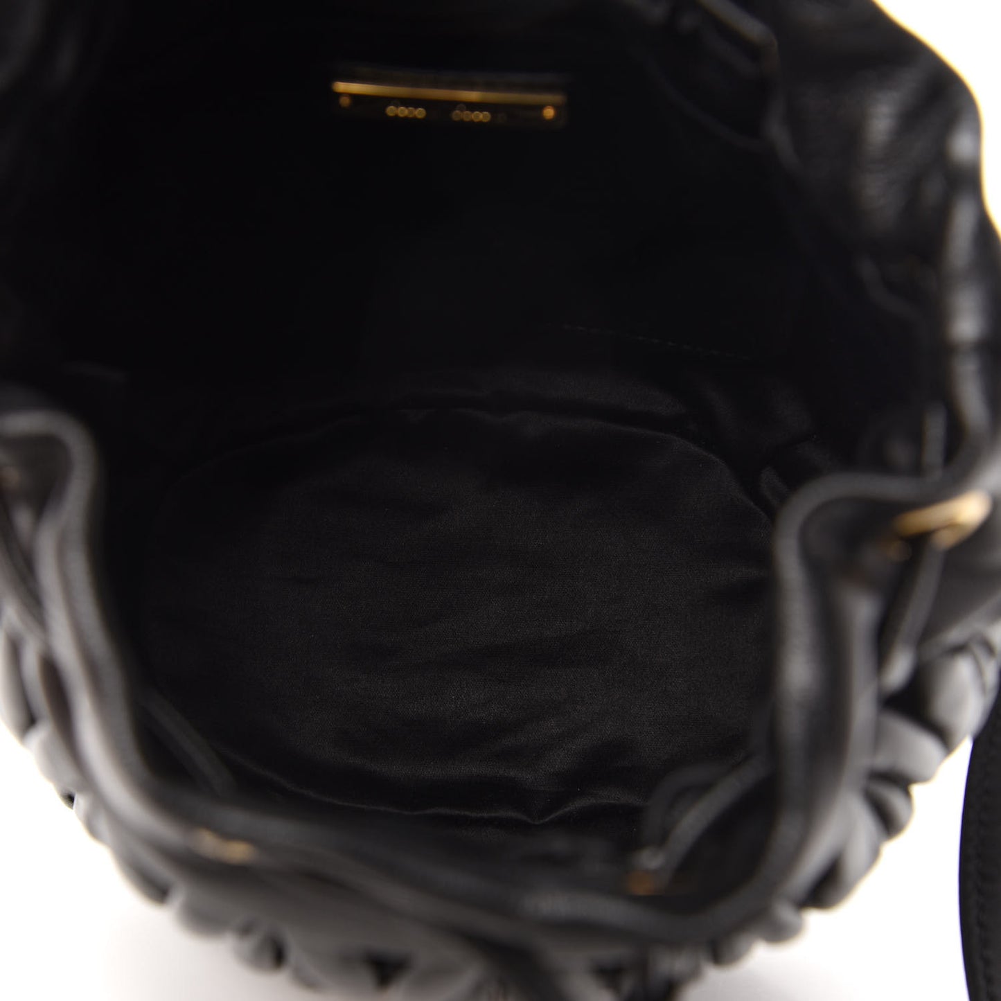 Nappa Matelasse Small Bucket Bag Black
