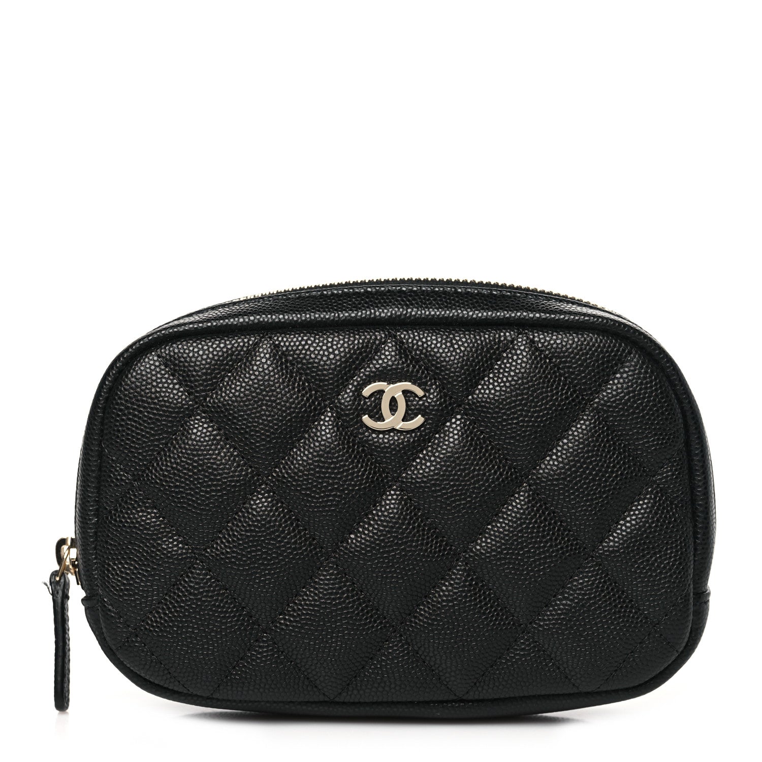 Chanel Caviar Quilted Small Curvy Pouch Cosmetic Case Black 1 of 10