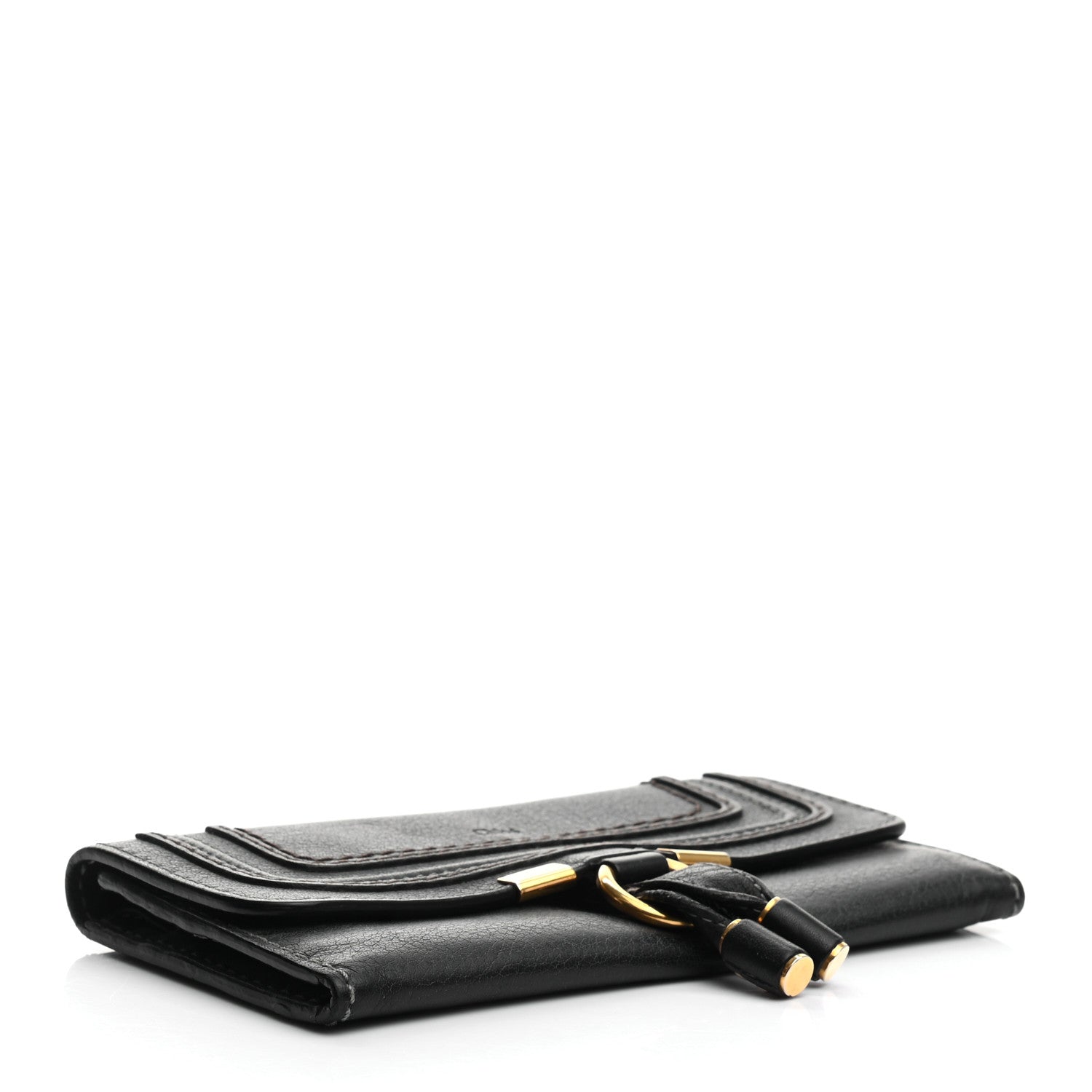 Chloe Calfskin Marcie Continental Flap Wallet Black 4 of 8