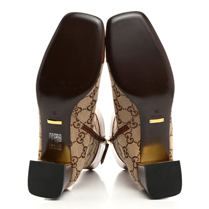 Gucci Monogram Cordovan Lux GG Ankle Boots 39 Beige Cuir 5 of 9