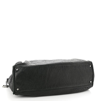 Chanel Distressed Lambskin Large Lady Braid Satchel Black 3 of 9