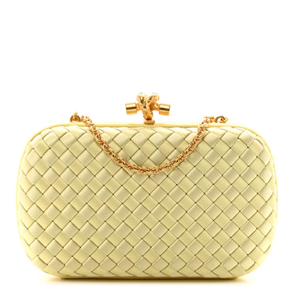Bottega Veneta Satin Ayers Intrecciato Chain Knot Clutch Duchesse 1 of 9