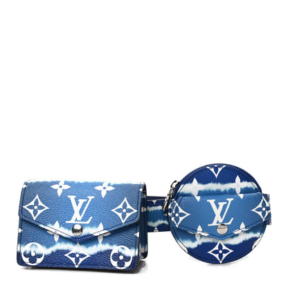 Louis Vuitton Monogram Escale 30mm Daily Multi Pocket Belt 80 32 Blue 1 of 8