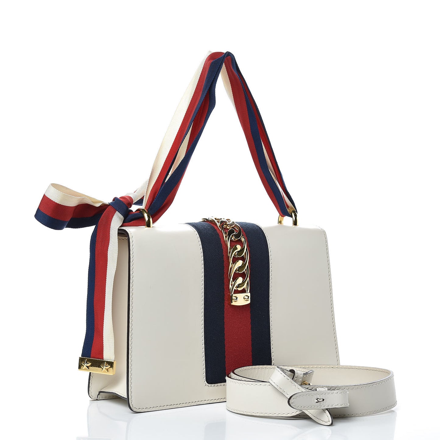 Calfskin Small Sylvie Shoulder Bag Off White