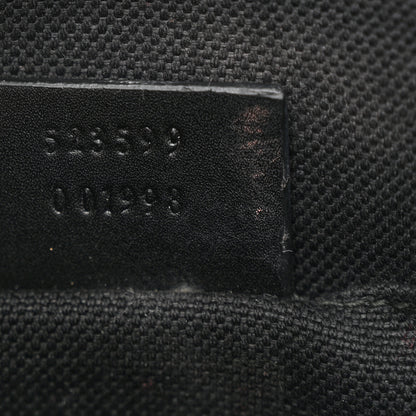 Gucci GG Supreme Monogram Web Small Flat Messenger Bag Black Grey 7 of 12