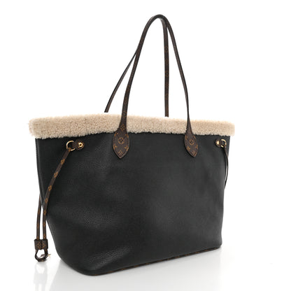 Louis Vuitton Calfskin Monogram Teddy Neverfull MM Black 3 of 11