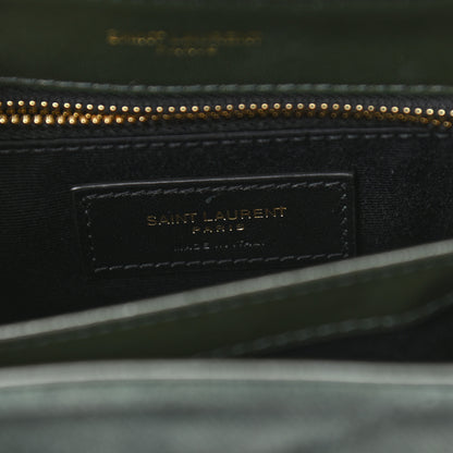 Saint Laurent Croute Velour Y Quilted Monogram Toy Loulou Crossbody Bag Dark Forest 6 of 12