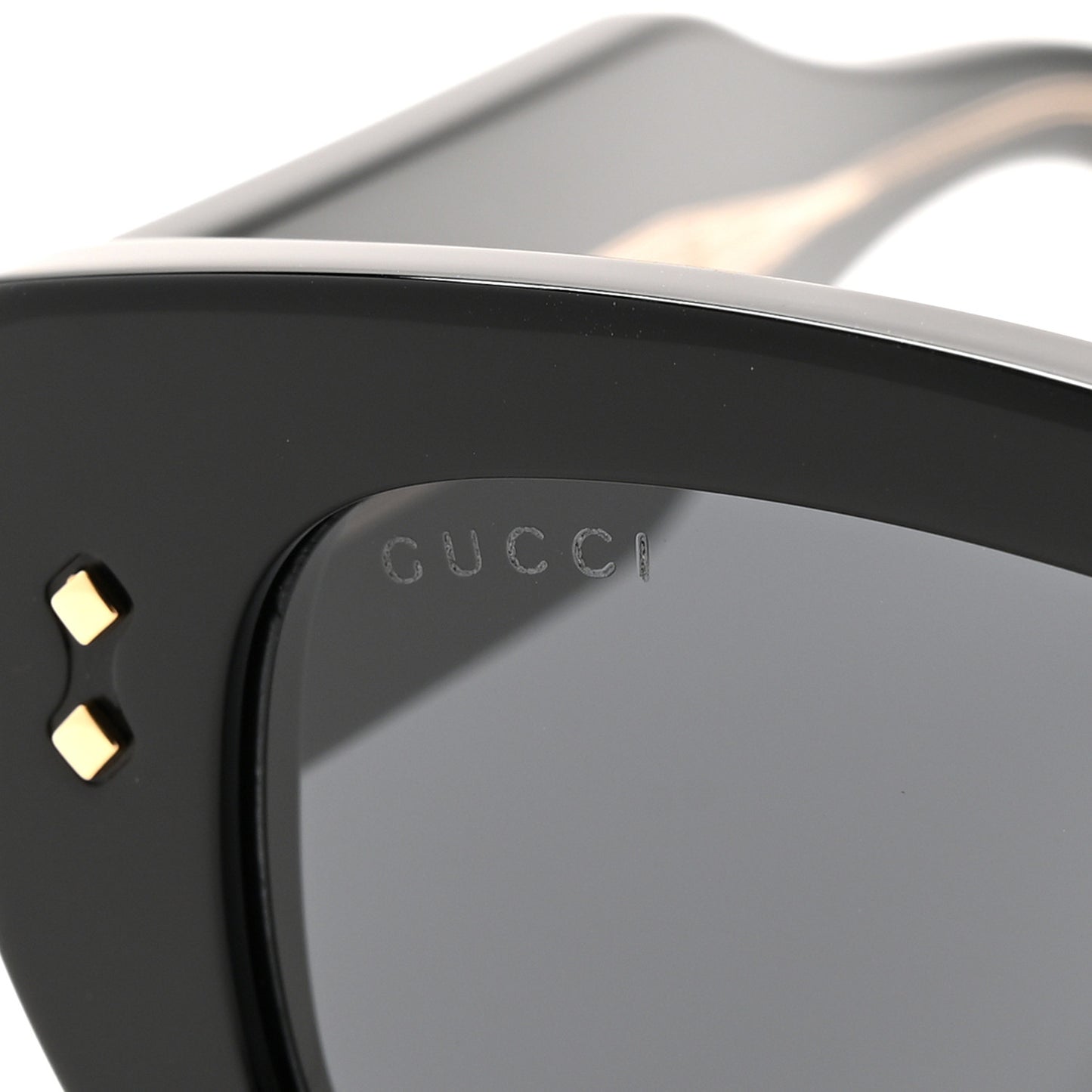 Acetate Rectangle Frame Sunglasses GG1215S Black