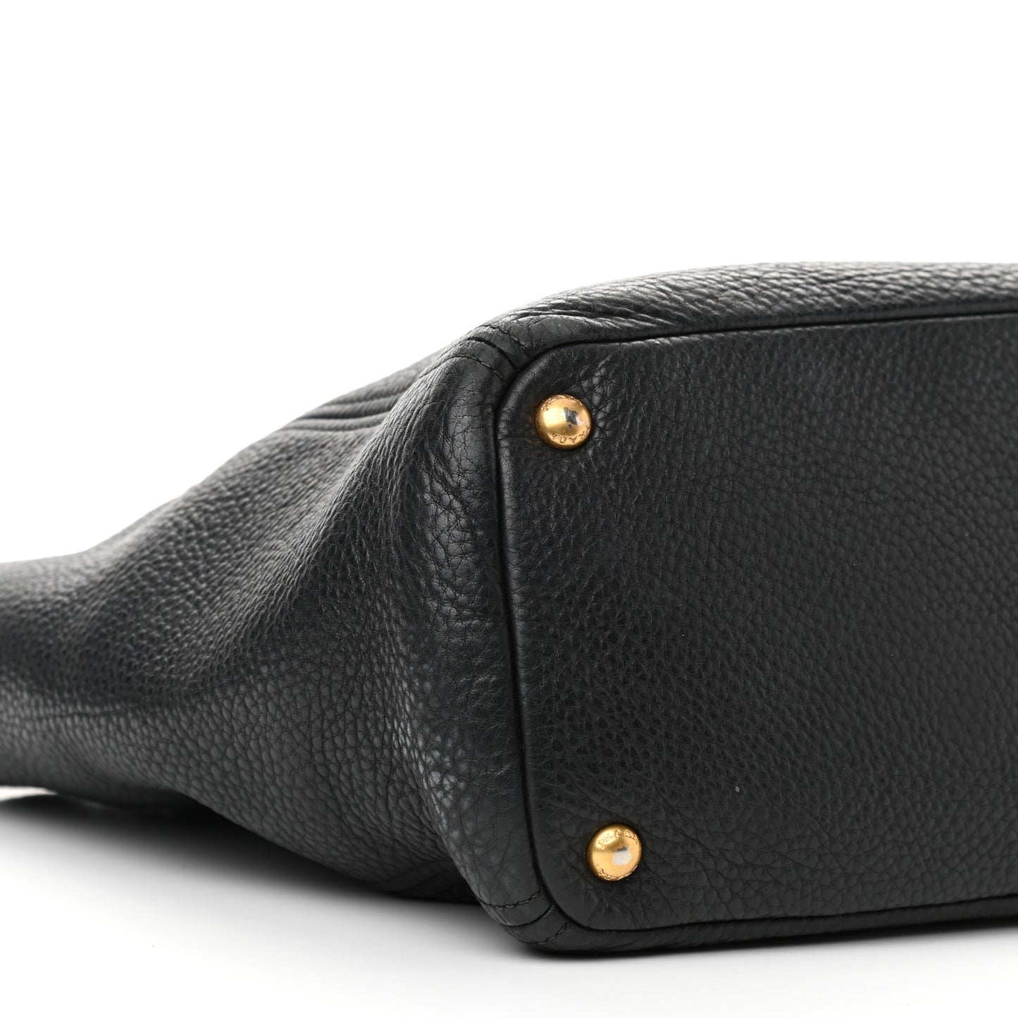 Vitello Daino Side Pocket Tote Black