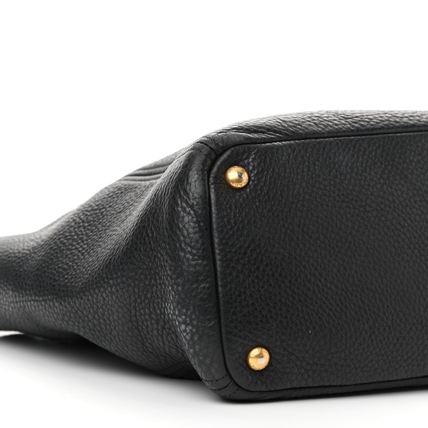 Prada Vitello Daino Side Pocket Tote Black 12 of 15