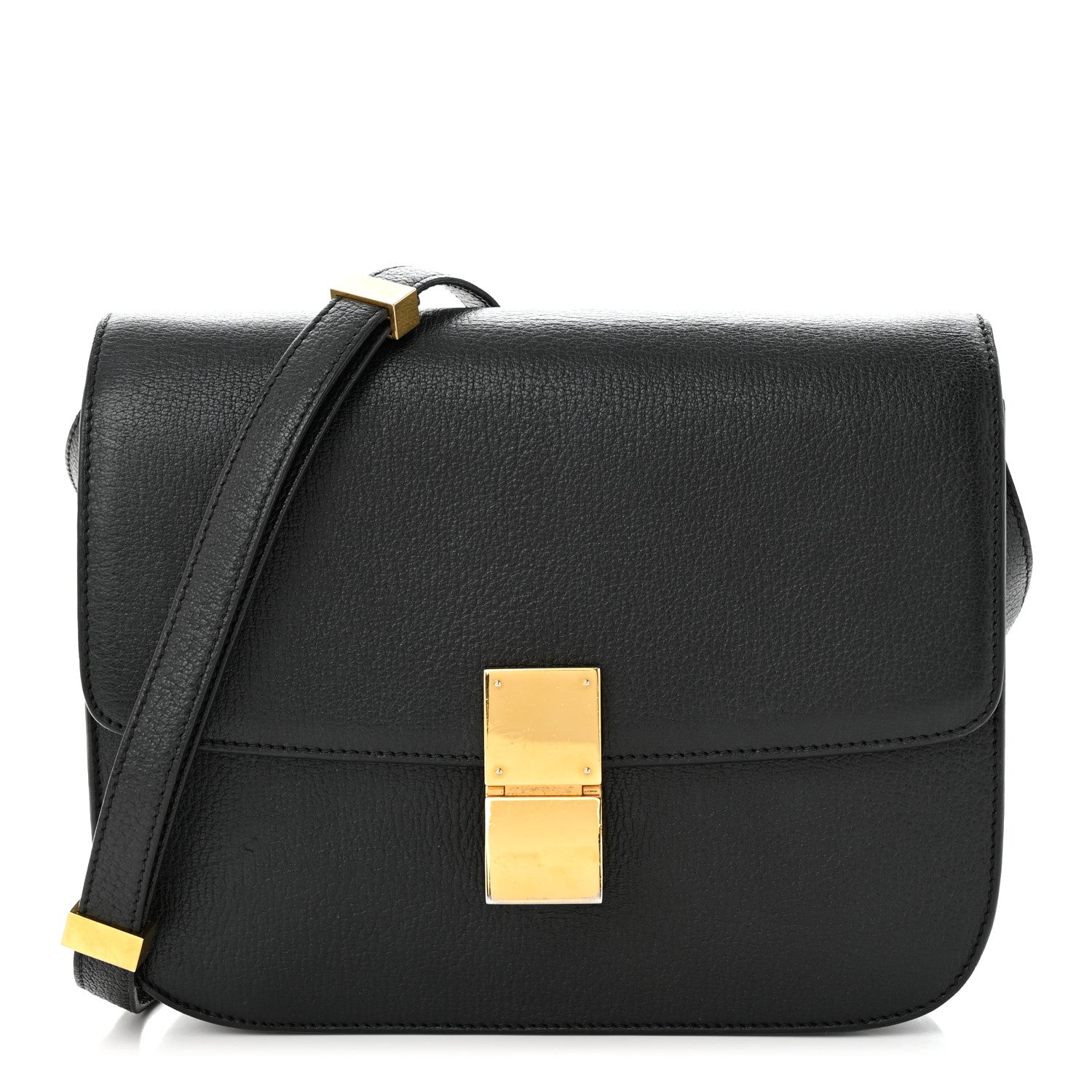 Celine Goatskin Medium Classic Box Flap Bag Black 1 of 11