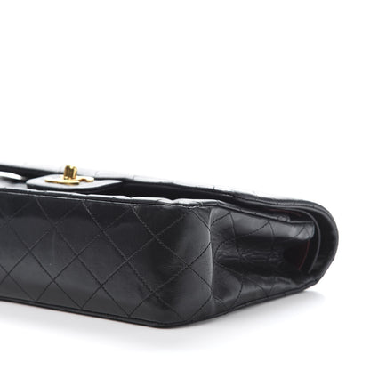 Chanel Lambskin Quilted Medium Double Flap Black 13 of 15
