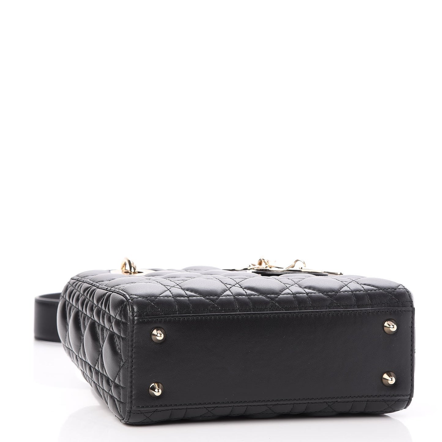 Lambskin Cannage Small Lucky Badges My Lady Dior Black