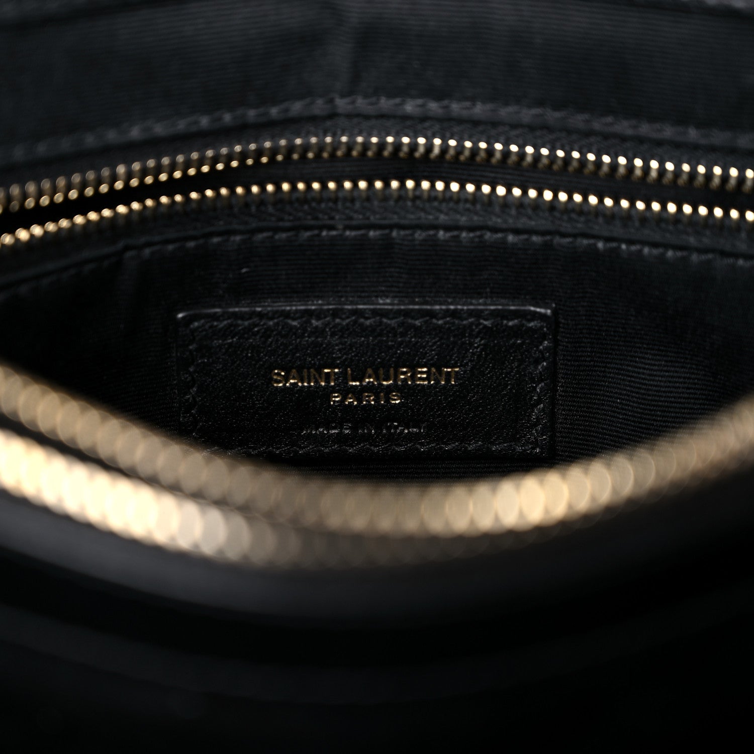 Saint Laurent Calfskin Y Quilted Monogram Medium Loulou Chain Satchel Black 7 of 18
