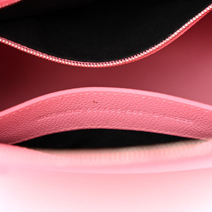 Balenciaga Signature Grained Calfskin Logo S Ville Top Handle Bag Rose Bubblegum Black 6 of 9