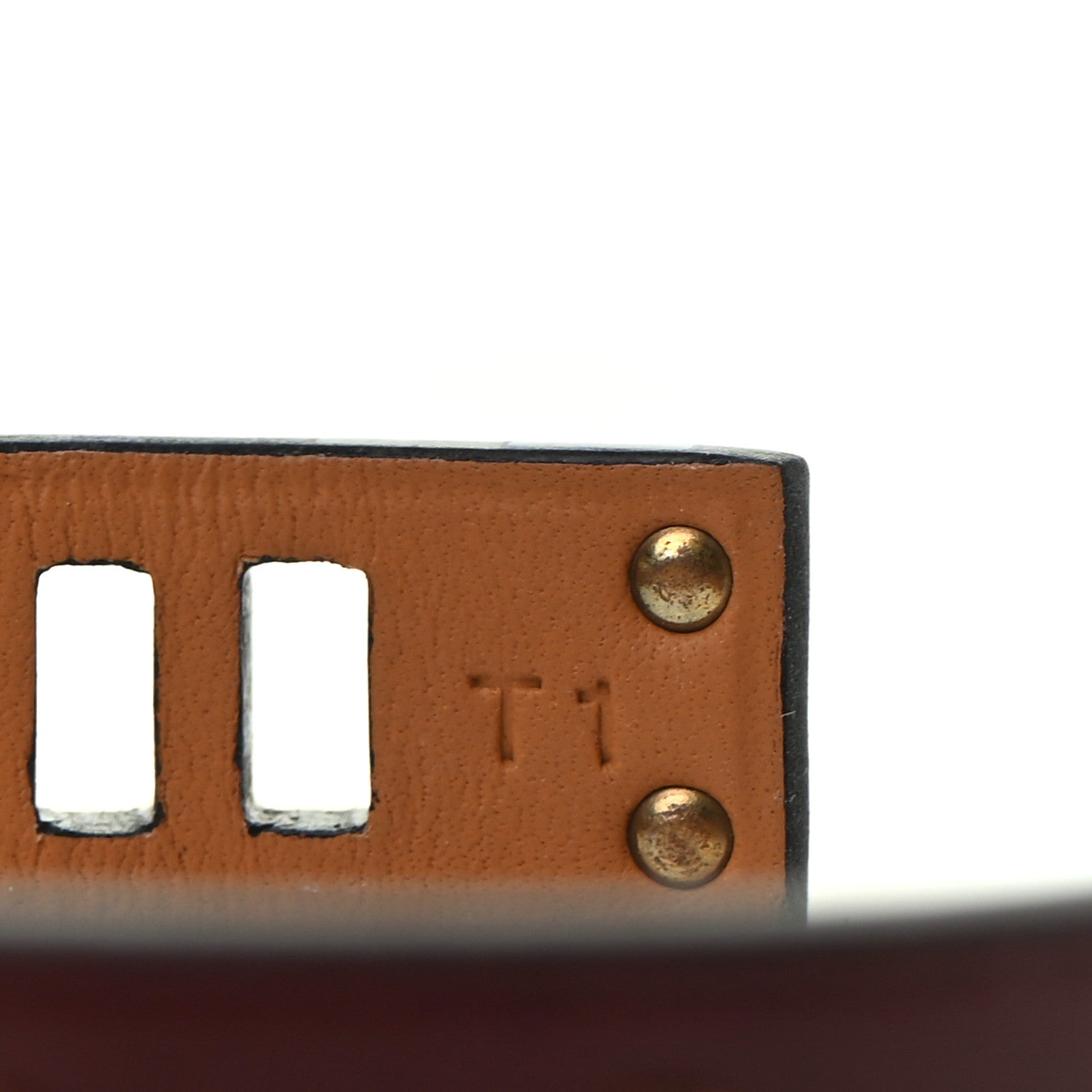 Hermes Box Mini Dog Clous Ronds Bracelet T1 Rouge H 5 of 5