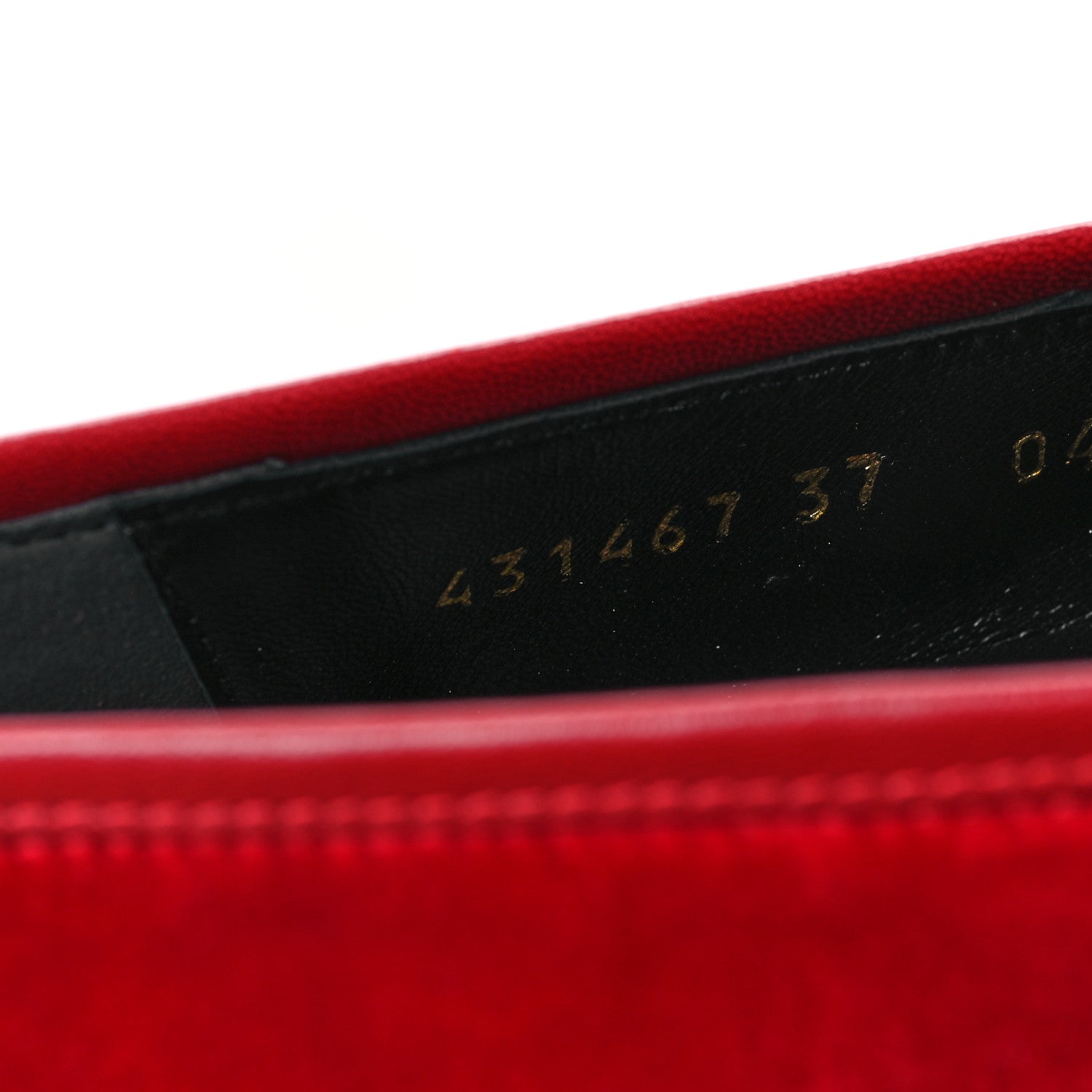 Gucci Velvet Horsebit Womens Jordaan Loafers 37 Hibiscus Red 9 of 9