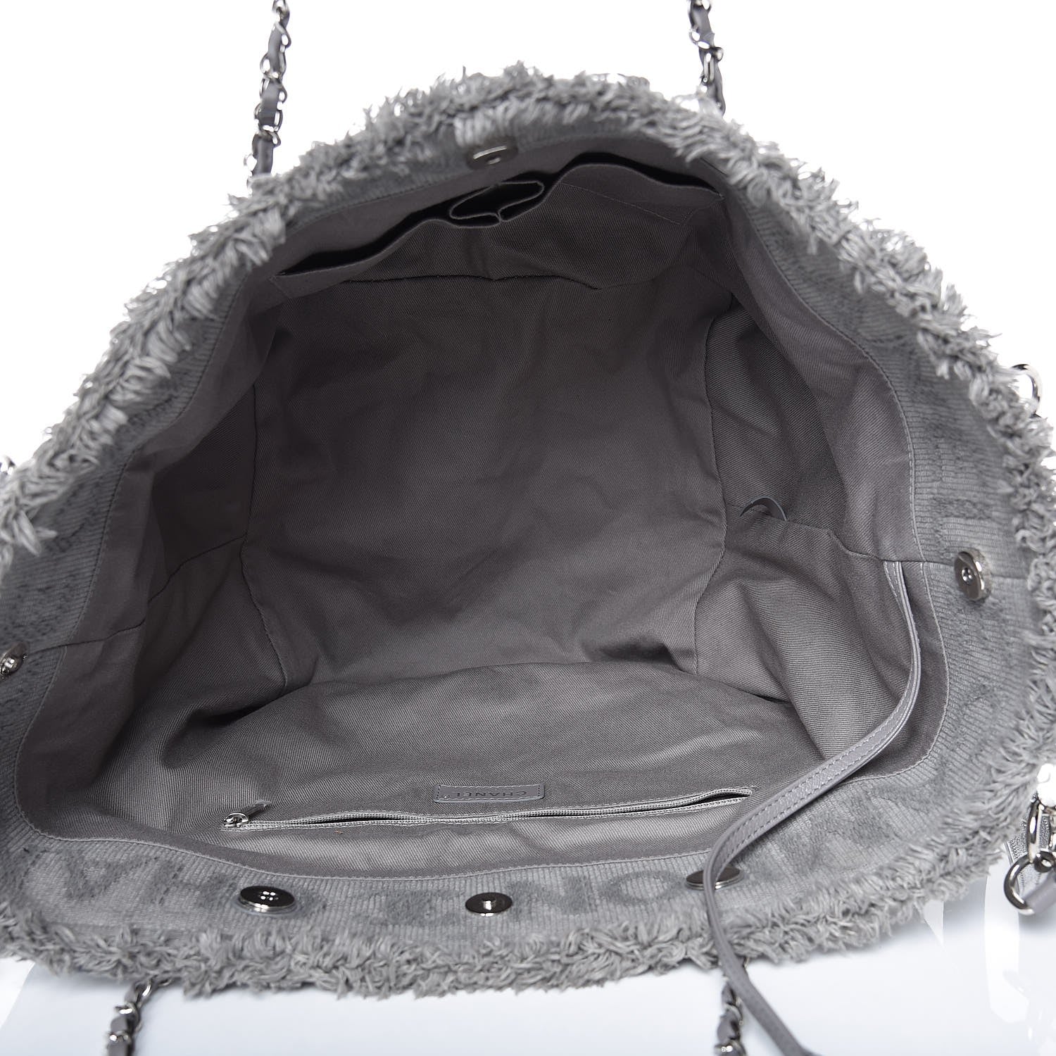 Chanel Canvas Small Double Face Shopping Tote Grey 6 of 9