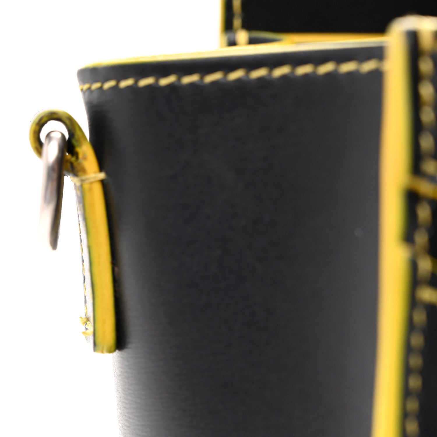Celine Satin Calfskin Nano Debossed Luggage Black Yellow 11 of 13