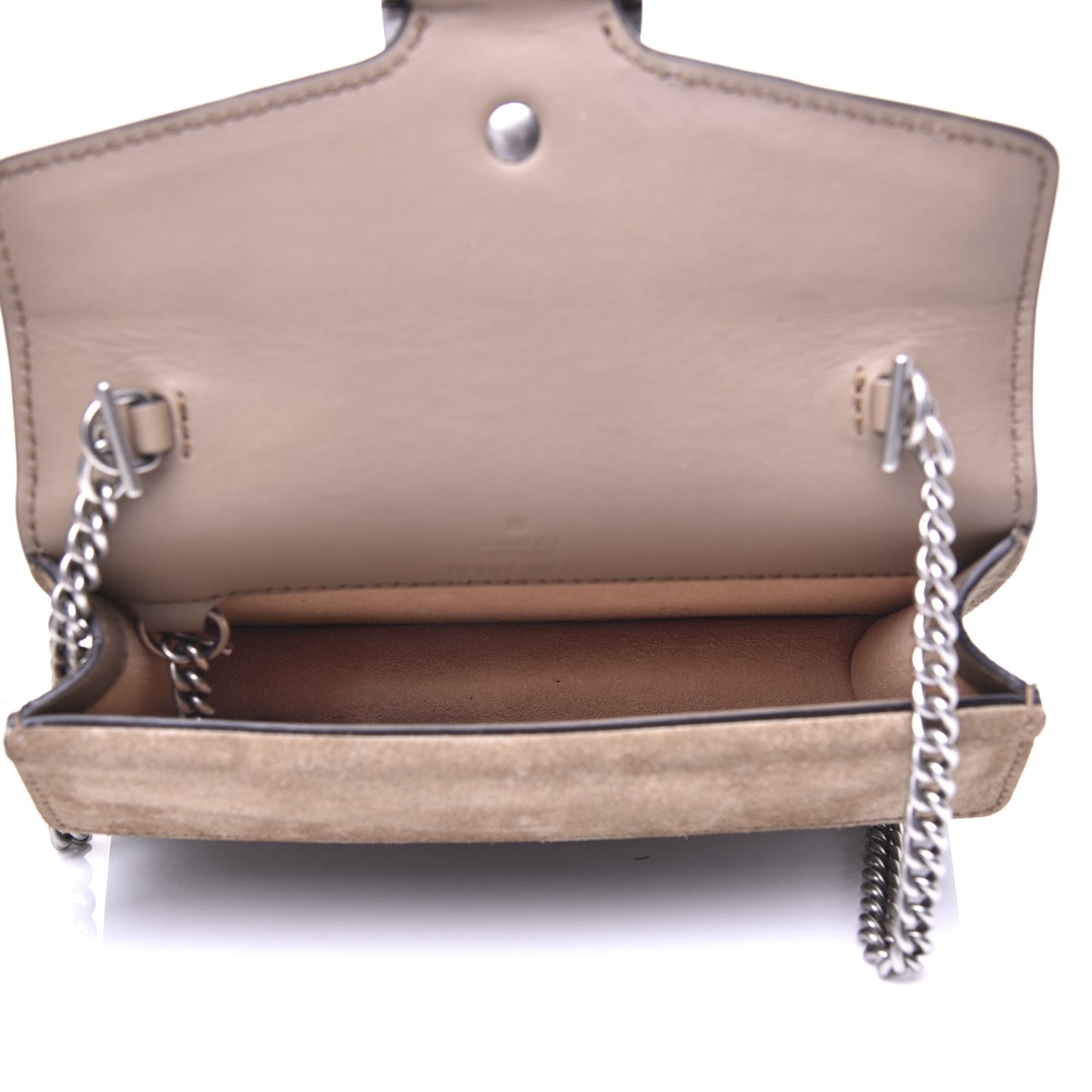 GG Supreme Monogram Super Mini Dionysus Shoulder Bag Taupe