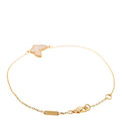 Van Cleef & Arpels 18K Yellow Gold Mother of Pearl Sweet Alhambra Butterfly Bracelet 2 of 6