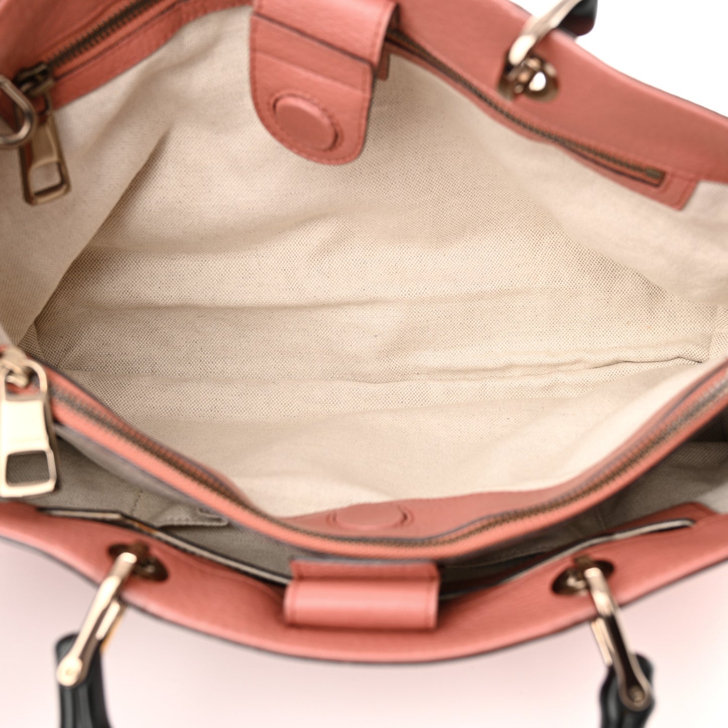 Pebbled Calfskin Bi-Color Medium Bamboo Shopper Tote Pink